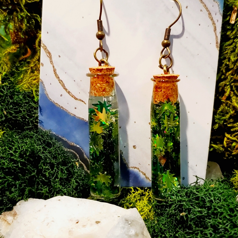 Tiny jar maryjane earrings